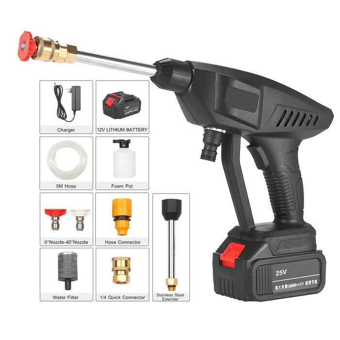 HIDROLAVADORA CON PISTOLA RECARGABLE 24V