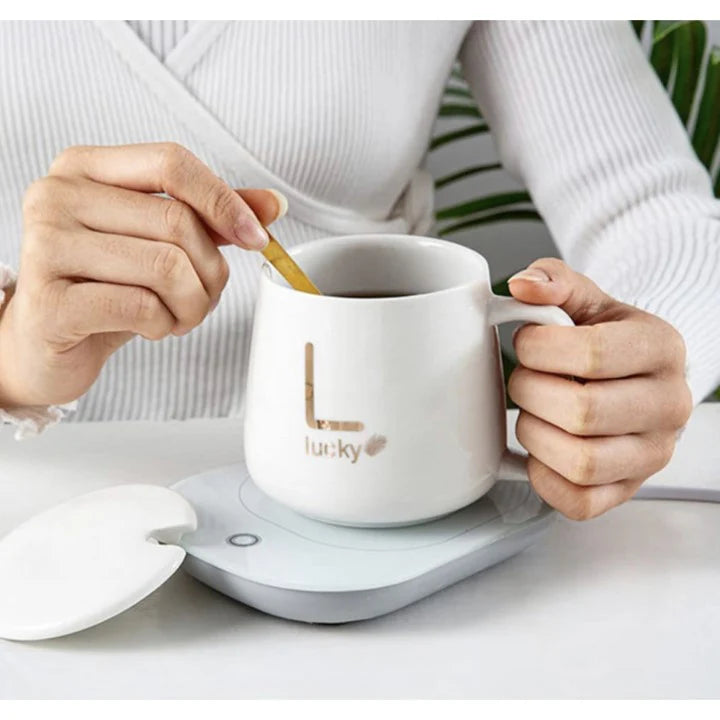 TAZA ➕CALENTADORA➕CUCHARA