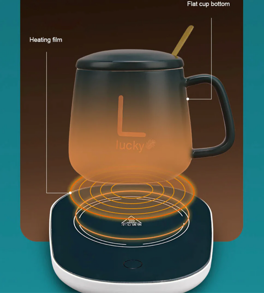 TAZA ➕CALENTADORA➕CUCHARA