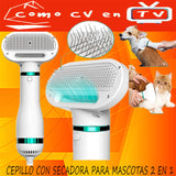 Cepillo Secador 2 En 1 Para Mascota