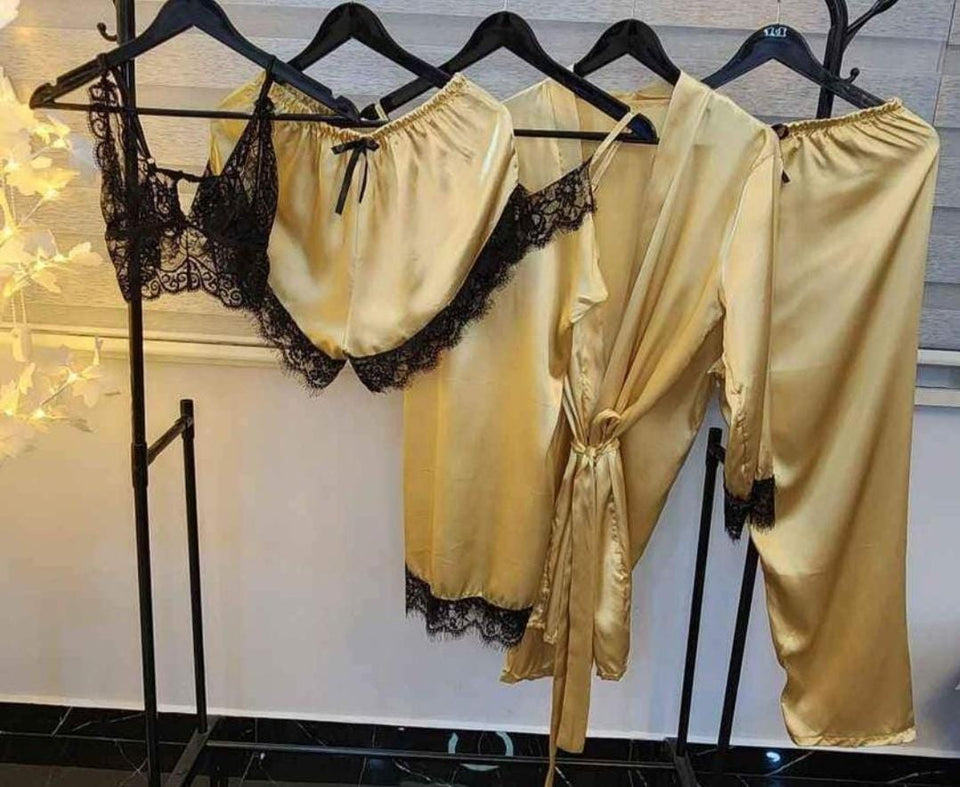 CONJUNTO 5 PIEZAS PIJAMA DE MUJER