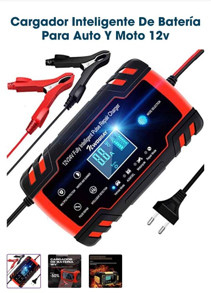 Cargador de Baterías Portátil 12V